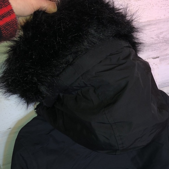 ZARA BASIC Outerwear long black jacket coat parka size small water repellent​​ - Picture 10 of 11